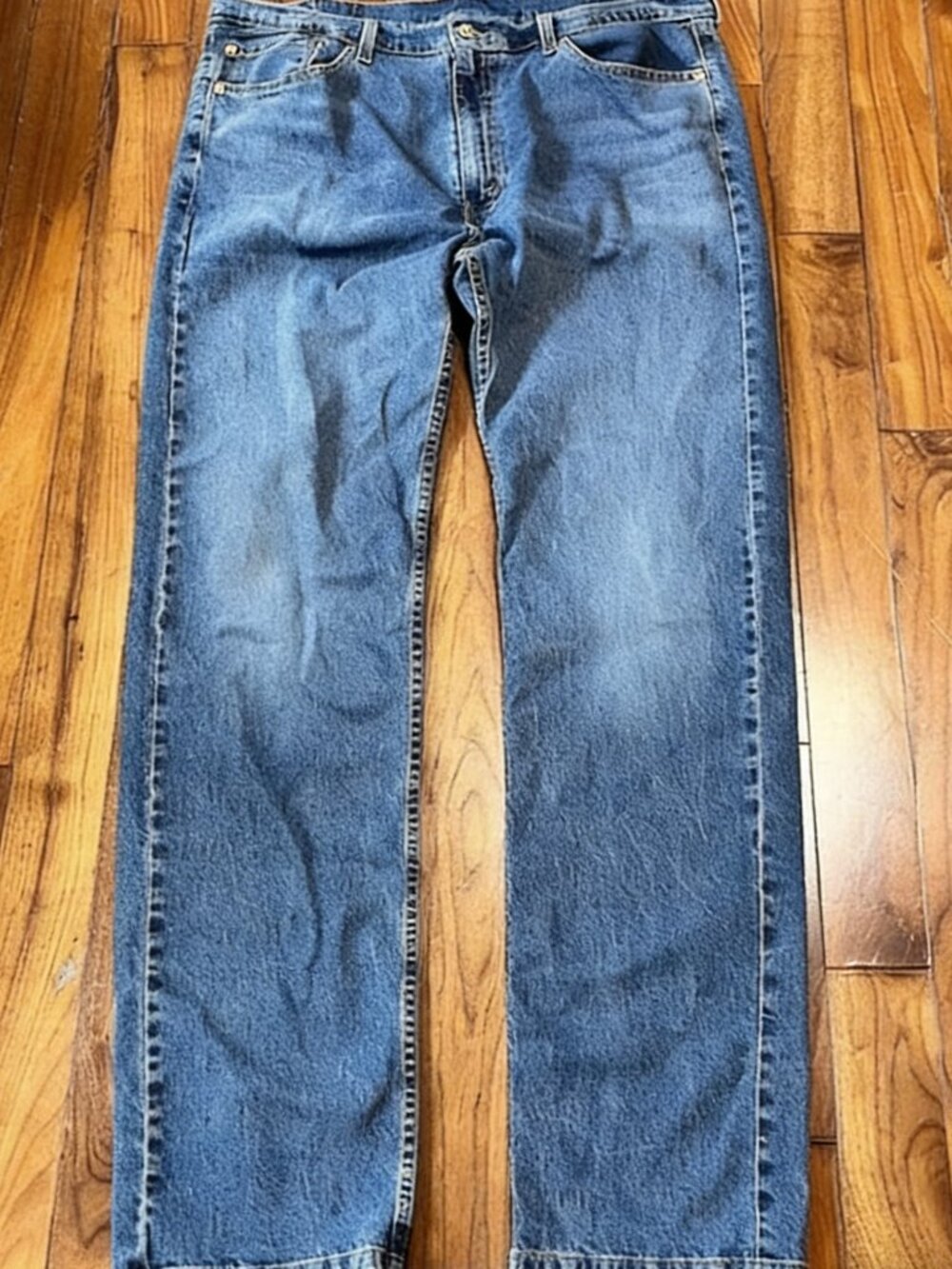 Levi's 505 Jeans Men's W40 L36 Medium Wash Straight Leg Blue Denim